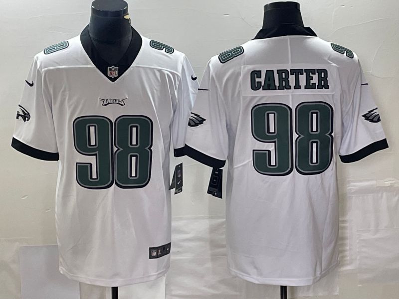 Men Philadelphia Eagles #98 Carter Whitte Nike Vapor Limited NFL Jersey style 1->detroit lions->NFL Jersey